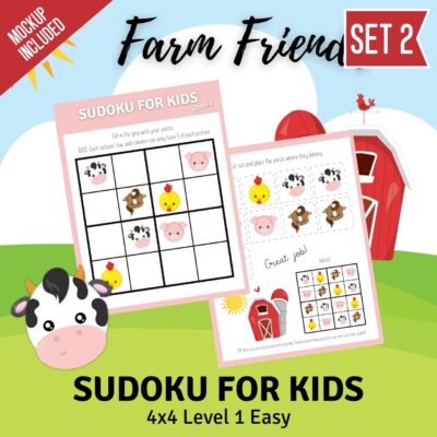 x Sudoku Farm Friends Set - Surf and Sunshine Designs