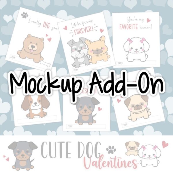 Doggie Valentine mockup addon - Surf and Sunshine Designs