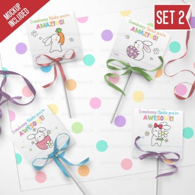 Easter Bunny Lollipop Covers Set 2