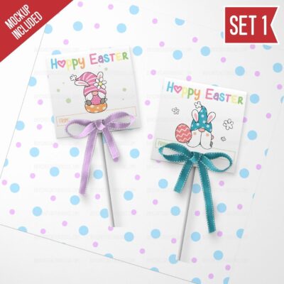 Gnome Easter Lollipop Covers Set 1