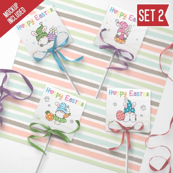 Gnome Easter Lollipop Covers Set 2