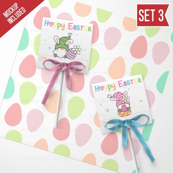 Gnome Easter Lollipop Covers Set 3