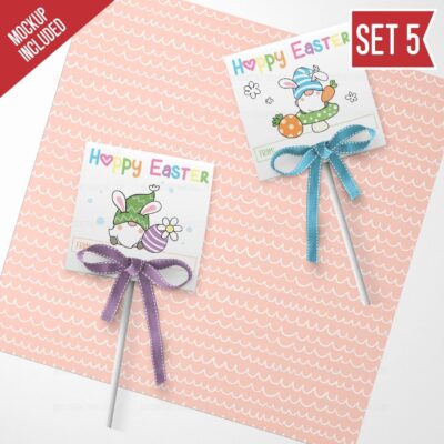 Gnome Easter Lollipop Covers Set 5