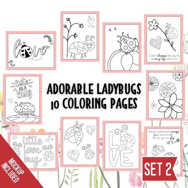 Ladybug Coloring Pages Set 2