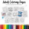 Mandala Adult Coloring Book Mockup 1