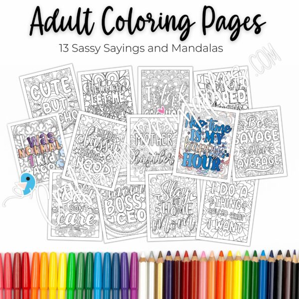 Mandala Adult Coloring Book Mockup 1