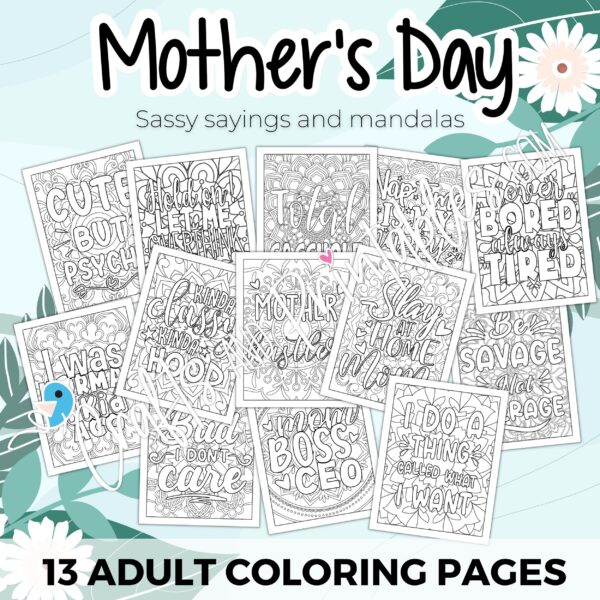 Mandala Adult Coloring Book Mockup 2
