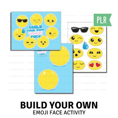 PLR build your own emoji face busy book activity - Surf and Sunshine Designs