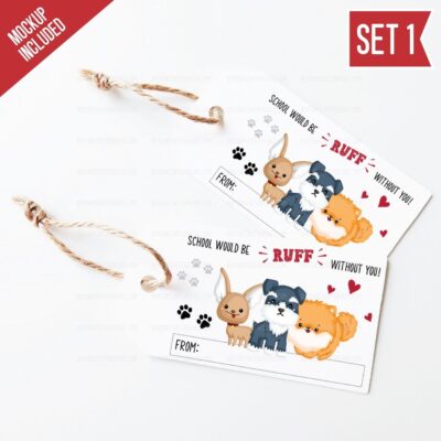 dog themed teacher gift tags printable 1