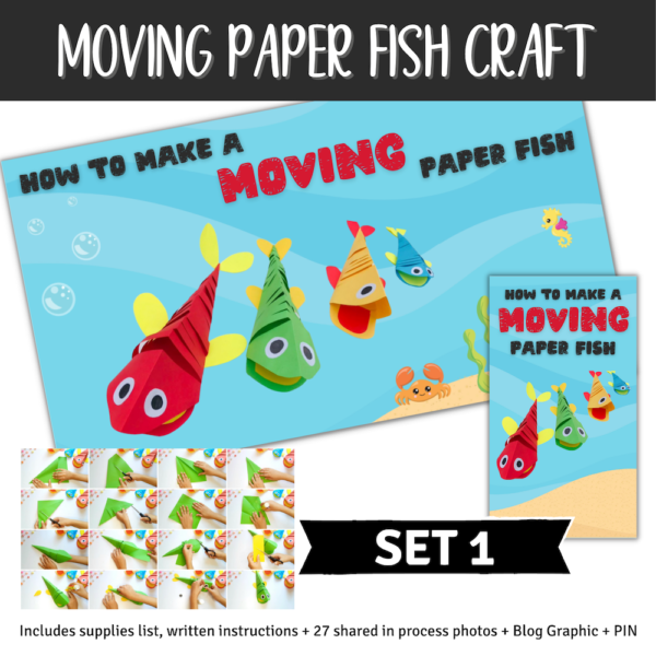 Moving Paper Fish Craft Set 1