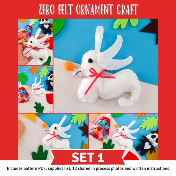 Nightmare Before Christmas Zero Felt Craft set 1