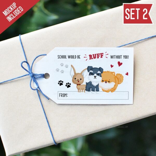 dog themed teacher gift tags printable 2