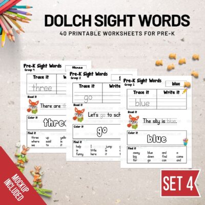 PreK Dolch Sight Words Pintables