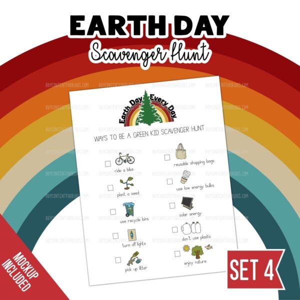 Earth Day Scavenger Hunt Set 4