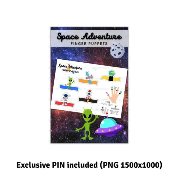 Space Adventure Finger Puppets Set 4