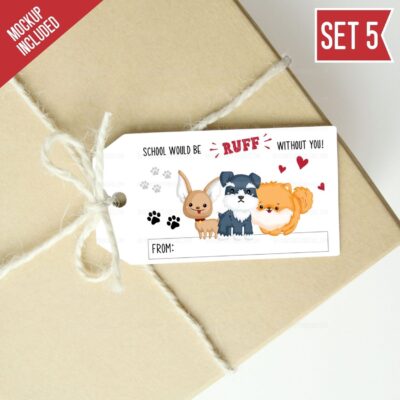dog themed teacher gift tags printable 5
