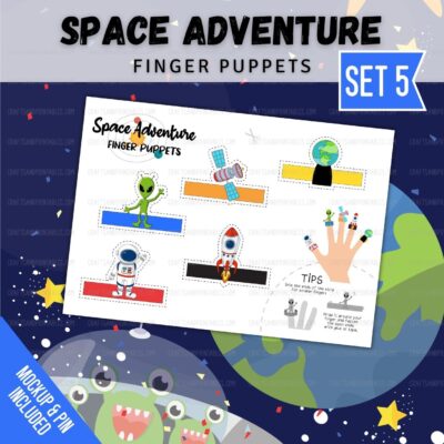 Space Adventure Finger Puppets Set 5