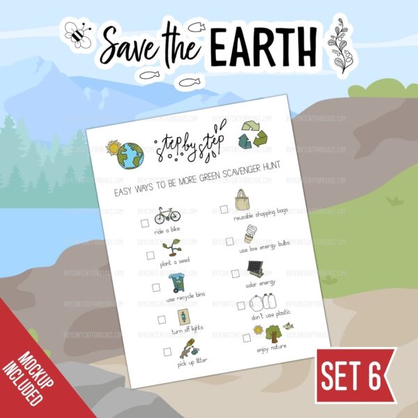 Earth Day Scavenger Hunt Set 6