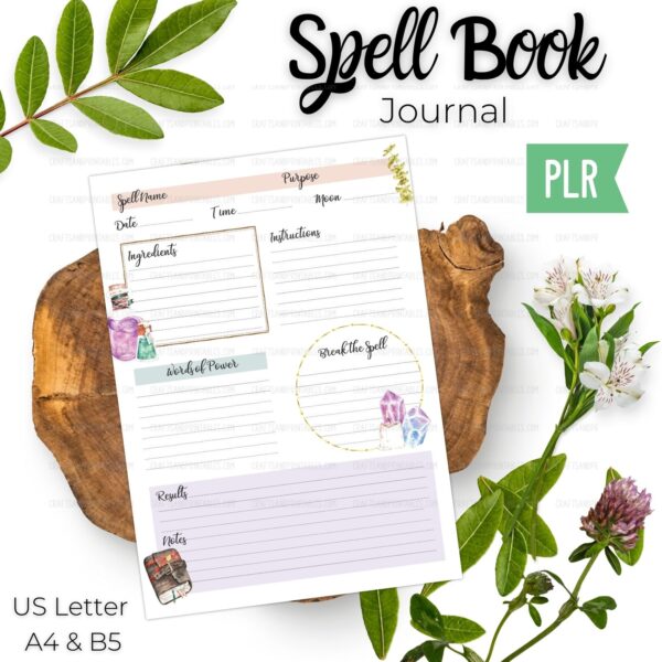 Spell Book Journal Printable