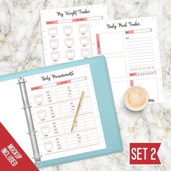 Weight Loss Trackers Printable Journal Pages 2