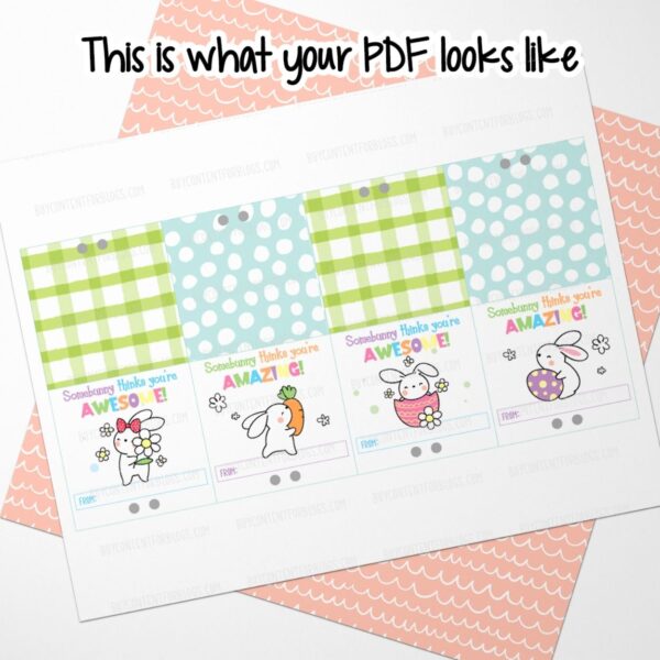 Easter Bunny Lollipop Covers Printable