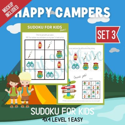 Sudoku 4x4 Happy Campers Set 3