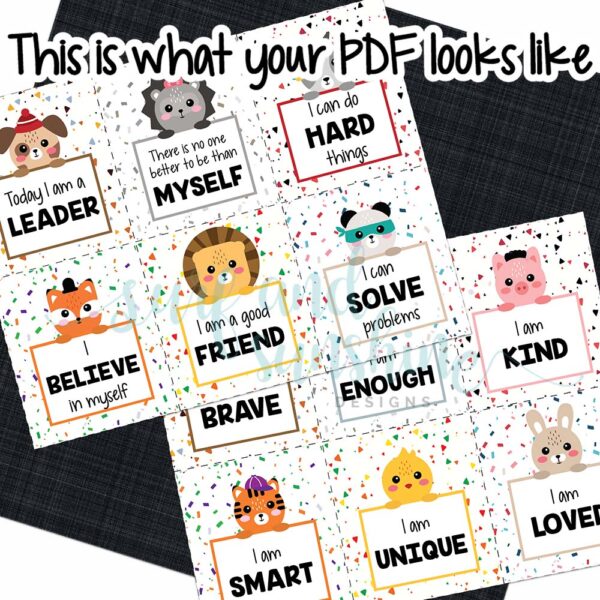 Positive Affirmation Lunchbox Notes Printables