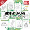 Easter Gnome Coloring Pages Set 2