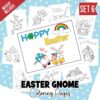 Easter Gnome Coloring Pages Set 6