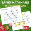 Easy Easter Math Mazes Grade 1 Addition Set 1