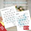 Easy Easter Math Mazes Grade 1 Addition Set 2