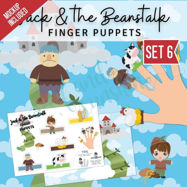 Jack and the Beanstalk printable finger puppets