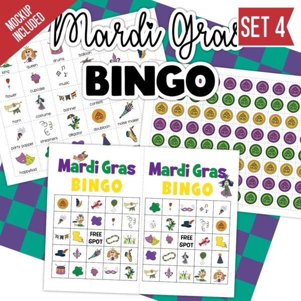 Mardi Gras Bingo Game Printable 4