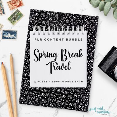 PLR Travel Blog Post Bundle for Spring Break