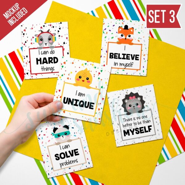 Positive Affirmation Lunchbox Notes Printable Set 3