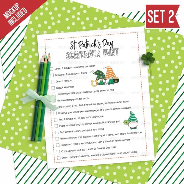 St Patty Scavenger Hunt Mockup Set 2