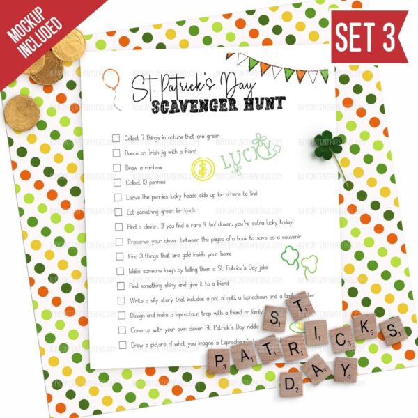 St Patty Scavenger Hunt Mockup Set 3