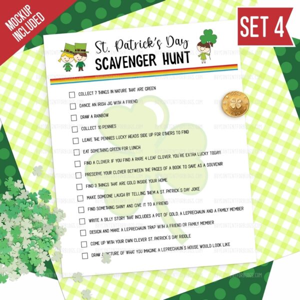 St Patty Scavenger Hunt Mockup Set 4