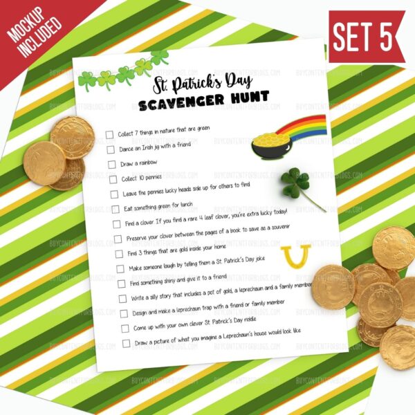 St Patty Scavenger Hunt Mockup Set 5