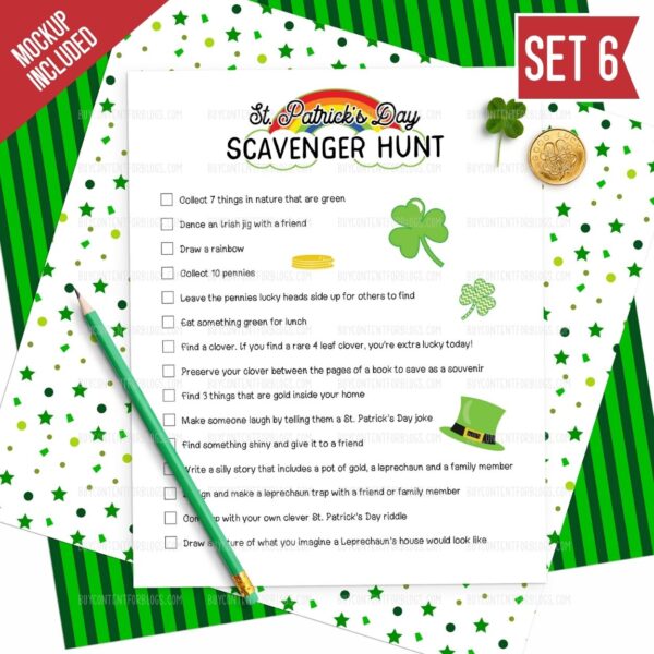 St Patty Scavenger Hunt Mockup Set 6