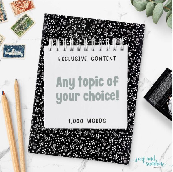 Request a 1000 Word Exclusive Article - Surf and Sunshine Designs