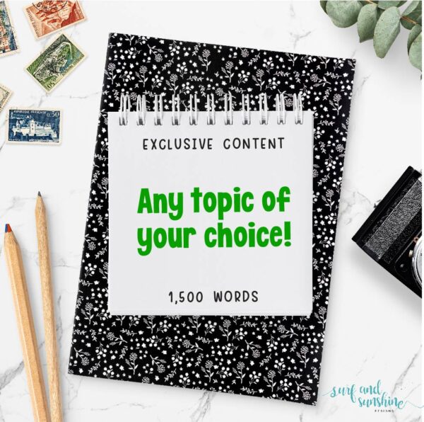 Request a 1500 Word Exclusive Article - Surf and Sunshine Designs