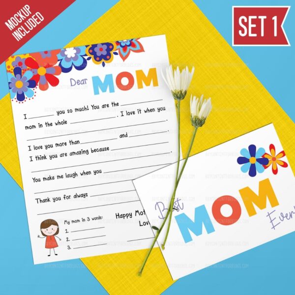 Mothers Day Letter Printable Set 1 - Surf and Sunshine Designs