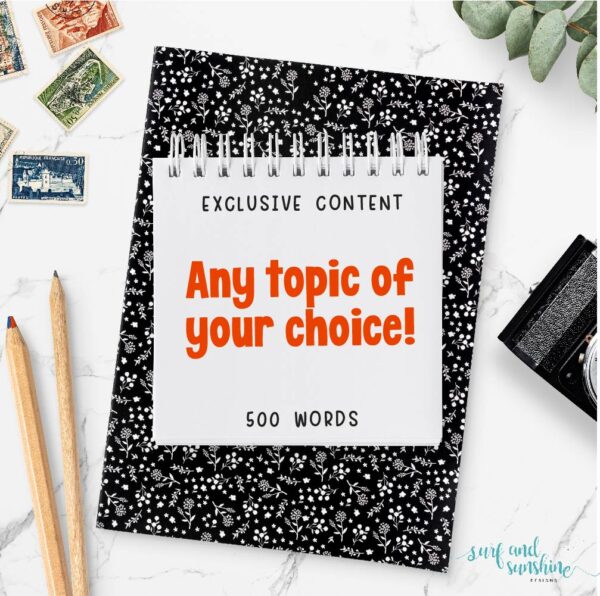 Request a 500 Word Exclusive Article - Surf and Sunshine Designs