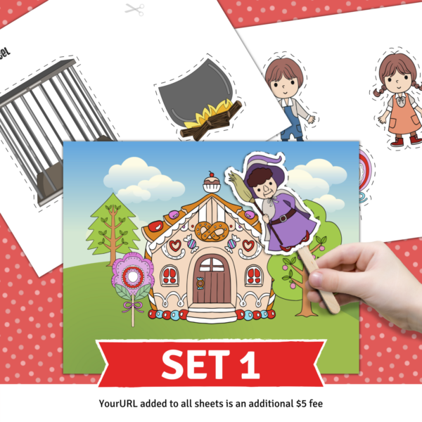 Hansel and Gretel Popsicle Stick Puppets Printable Set 5 (Copy) - Surf and Sunshine Designs