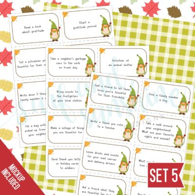 Fall Gnome Themed Kindness Cards Set 1 - Surf and Sunshine Designs
