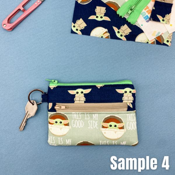 Two Zipper Coin Purse with Keyring Sewing Tutorial Set 4 - Surf and Sunshine Designs