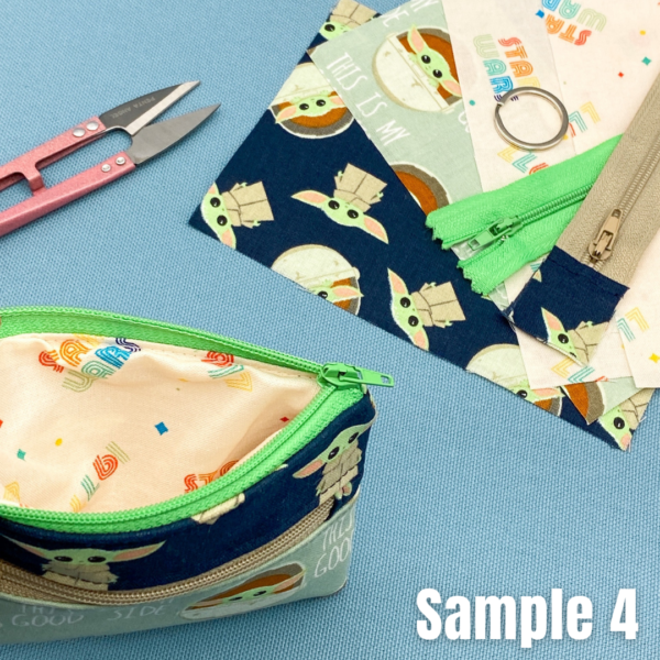 Two Zipper Coin Purse with Keyring Sewing Tutorial Set 4 - Surf and Sunshine Designs