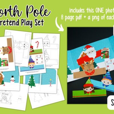 Printable North Pole Pretend Play Kit Set 1 - Surf and Sunshine Designs