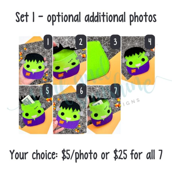 Felt Frankenstein Pouch Craft Set 2 *reserved for Dawn* (Copy) - Surf and Sunshine Designs